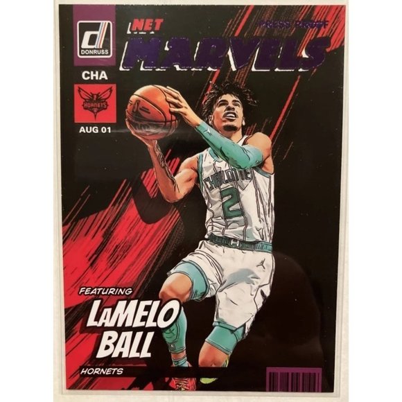 2022-23 Panini Donruss LaMelo Ball Net Marvels Press Proof Purple SSP!! Case hit